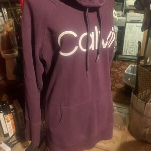 Calvin Klein Women's Cowl Neck Sweater in Deep Purple